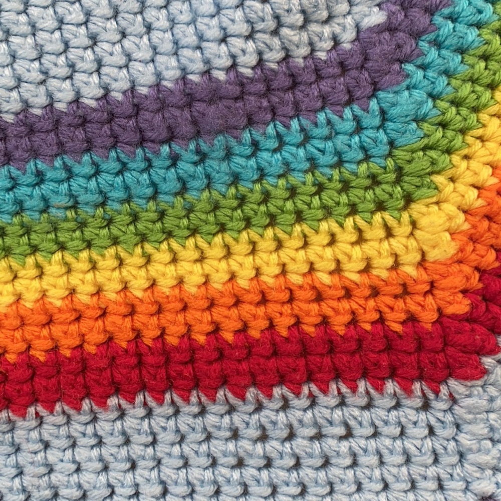Rainbow Crocheted Hexagon Baby Blanket 🌈 - Picture 6 of 7